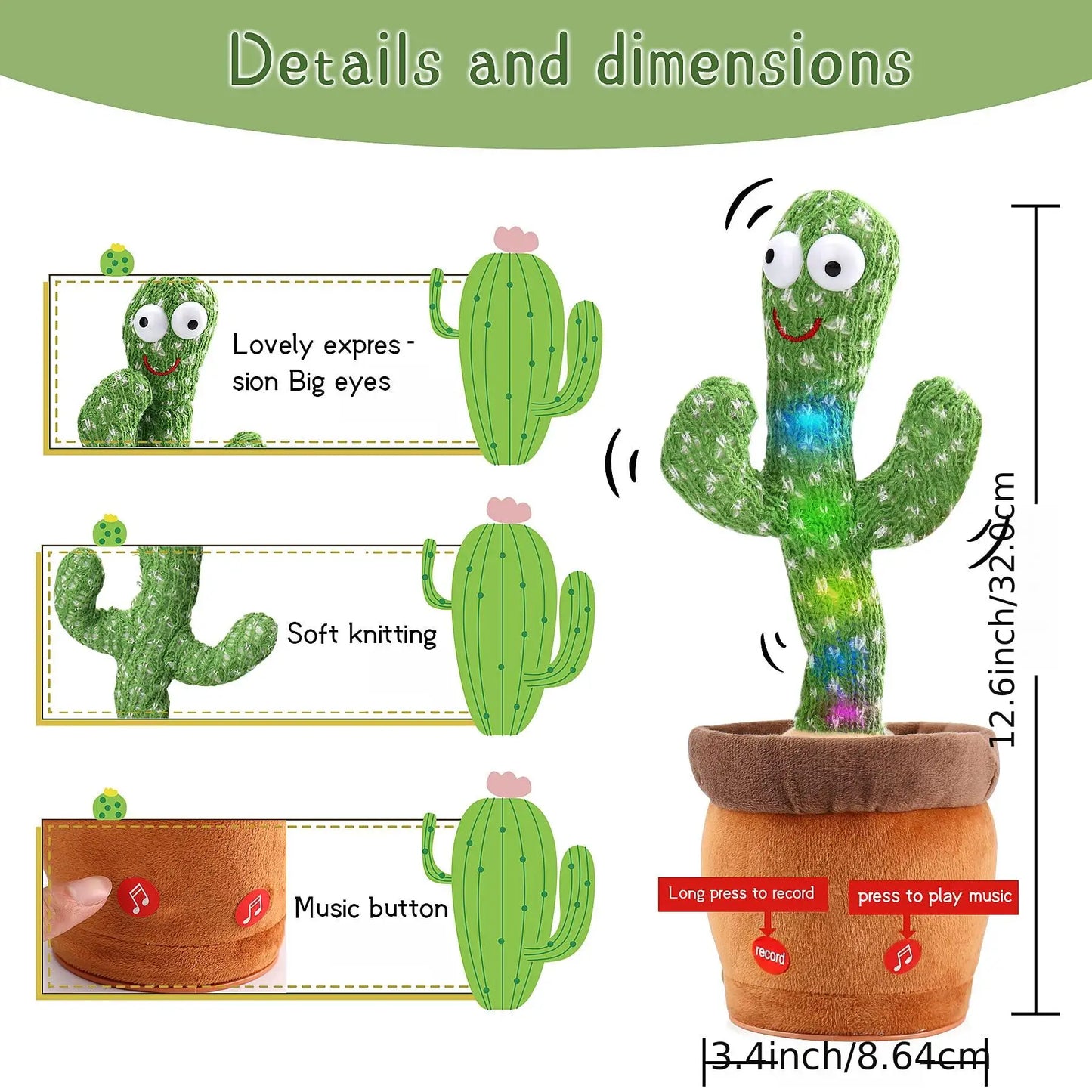 SOFTHAVEN™-Cacto Dancing Cactus Plush Toy