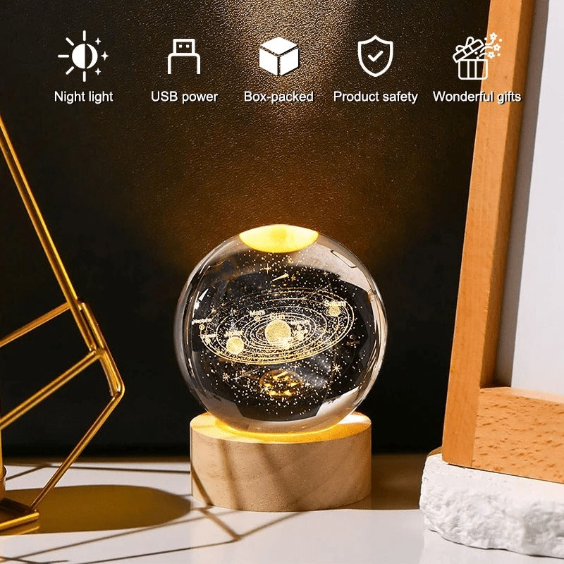 SOFTHAVEN™-Night Light Galaxy Crystal Ball Lamp